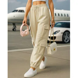 bewakoof Women Solid Brown Track Pants-picture-22