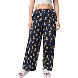 bewakoof Women's All Over Printed Oversized Fit Cotton Casual Style Pyjama-picture-10