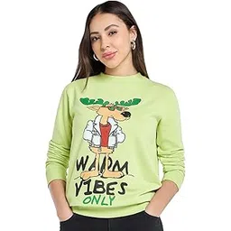 bewakoof Women's Cotton Terry Regular Fit Sweatshirt | Sweatshirt for Woman Winter Wear-picture-44