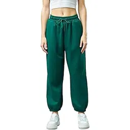 bewakoof Women's Fleece Super Loose Fit Joggers|Bewakoof Heavy Duty® 1.0 | Track pants for woman | Lower for women | Multipurpose | Activewear | Utility Pockets | Lightweight & Flexible Elastic Waist | Casual Joggers | Loose Fit-picture-47
