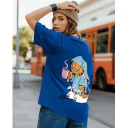 bewakoof Women's Garfield Lazy Graphic Printed Oversized T-shirt-picture-16