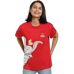 bewakoof Women's Graphic Printed 100% Cotton T-Shirt - Boyfriend Fit, Round Neck, Half Sleeve-picture-29