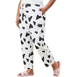 bewakoof Women's Poplin Regular Fit Plus Size Pyjama-picture-46