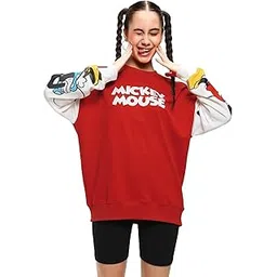 Bewakoof Women's Solid Regular Fit Full Sleeve Round Neck Terry Sweatshirt-picture-18