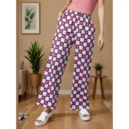 Bewakoof Women's White All Over Printed Oversized Pyjama-picture-29