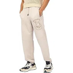bewakoof X Harry Potter Gryffindor Men's Cotton Oversized Fit Joggers | Track pants for man | Lower for man | Trouser for men | Baggy trackpants for men | Multipurpose | Mens Lower Activewear | Utility Pockets | Lightweight & Flexible Elastic Waist | Casual Joggers | Loose Fit-picture-49