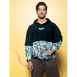 Bewakoof X Official DC Merchandise Wayne Block Oversized Hooded Pullover-picture-29