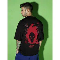 Bewakoof X Official Marvel Merchandise Ghost Rider Spirit of Vengeance Oversized T-shirt-picture-23