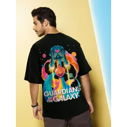 Bewakoof x OFFICIAL MARVEL MERCHANDISE Men Galaxy Ship Graphic Printed Oversized T-shirt-picture-19