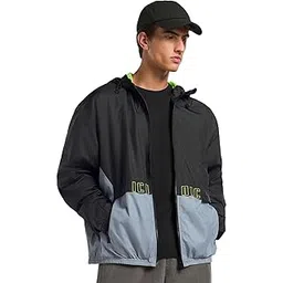 Men's Nylon Oversized Fit Hooded Windcheater Jacket | Bewakoof Air 1.0 | Jacket for Men Winter Wear-picture-28