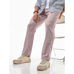 Bewakoof Plus Men's Mauve Plus Size Cargo Pants-picture-27