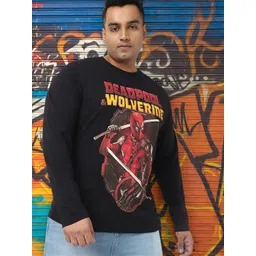 Bewakoof Plus OFFICIAL MARVEL MERCHANDISE Men Deadpool Graphic Printed T-Shirt-picture-20