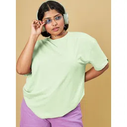 Bewakoof Plus Plus Size Drop-Shoulder Sleeves Oversized T-shirt-picture-10