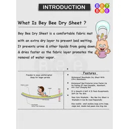 BeyBee Kids Set of 3 Quick Dry Baby Bed Protector Waterproof Mattress image 3