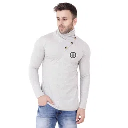 BEYOU FASHION High Neck Long Sleeves Slim Fit Casual Tshirt-picture-36