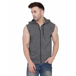 BEYOU FASHION Hooded Sleeveless Slim Fit T-shirt-picture-18