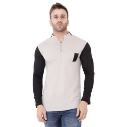 BEYOU FASHION Men Henley Neck Long Sleeves Slim Fit T-shirt-picture-20