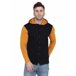 BEYOU FASHION Men Hooded Applique Slim Fit T-shirt-picture-11