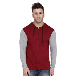 BEYOU FASHION Men Hooded Applique Slim Fit T-shirt-picture-34