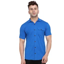 BEYOU FASHION Men Solid Spread Collar Cotton Casual Shirt-picture-31