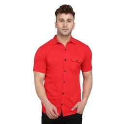 BEYOU FASHION Men Solid Spread Collar Cotton Casual Shirt-picture-33