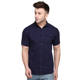 BEYOU FASHION Men Solid Spread Collar Cotton Casual Shirt-picture-35
