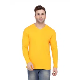 BEYOU FASHION Men Solid V-Neck Cotton Slim Fit T-shirt-picture-15