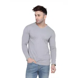 BEYOU FASHION Men Solid V-Neck Cotton Slim Fit T-shirt-picture-18