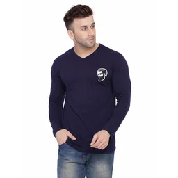 BEYOU FASHION Men Solid V-Neck Cotton Slim Fit T-shirt-picture-12