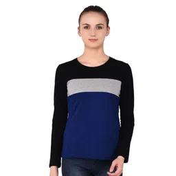 BEYOU FASHION Women Colourblocked Cut Outs Slim Fit T-shirt-picture-13