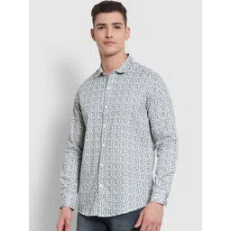 Beyoung Floral Printed Spread Collar Twill Cotton Casual Shirt-picture-29