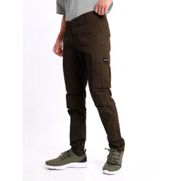 Beyoung Men Mid-Rise Regular Fit Cotton Cargos Trousers-picture-20