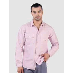Beyoung Men Original Fit Solid Spread Collar Cotton Casual Shirt-picture-18