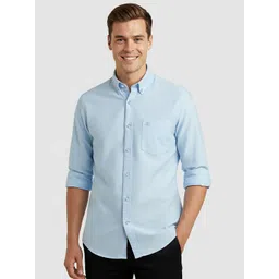 Beyoung Men Solid Button-Down Collar Cotton Formal Shirt-picture-38