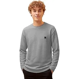 beyoung Men's Solid Oversized Sweatshirt for Men | Soft and Warm Full Sleeves Casual Sweatshirt for Men-picture-38