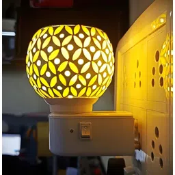 bfaast LED Kapoordani/Aroma Oil Diffuser With On Off Switch For Burner & Night Bulb Glass, Plastic Incense Holder-picture-21