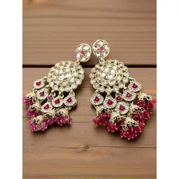 BFC - BUY FOR CHANGE Gold-Plated Alloy Artificial Beads Jhumkas-picture-37