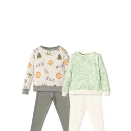 bforblossom BLOSSOM Kids Pack Of 2 Printed Pure Cotton T-shirts With Lounge Pants-picture-46