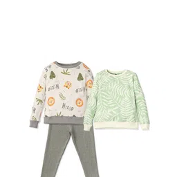 bforblossom BLOSSOM Kids Pack Of 2 Tropical Printed T-shirts With Lounge Pant-picture-42