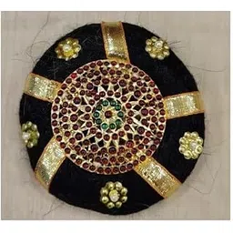 Bharatanatyam Black Plastic Hair Buns Classical Dance Accessories Kuchipudi Dance Weddings and Events Jewelry.(SGE00046)-picture-22