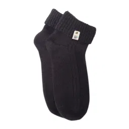 BHARATASYA Black Acrylic Textured Socks-picture-32