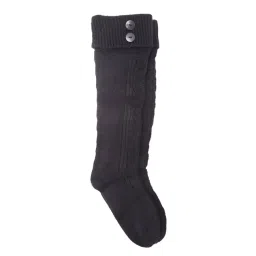 BHARATASYA Black Acrylic Textured Socks-picture-17