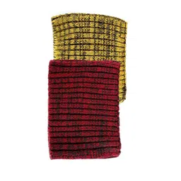 Bharatasya Pack Of 2 Maroon & Yellow Woolen Headband-picture-20