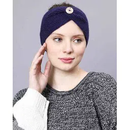 bharatasya Women Ribbed Knitted Head Wrap-picture-26