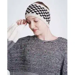 bharatasya Women Soft Knitted Self-design Woolen Fur Headband-picture-13