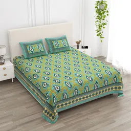 bharatlinen Polyester King Flat 6 TC Glow in the Dark Bedsheet-picture-42