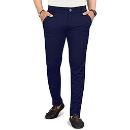 bhikadiya Men's Ankle Length Straight Pant, Men Slim Fit Black Blend Formal Trousers Pants | Stylish Men's Wear Trousers for Office or Party, Casual Trousers Pants-picture-26