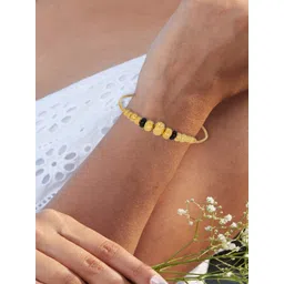 BHIMA Jewels 22K BIS Hallmark 916 Purity Elegant Black Bead Gold Kids Bracelet-image-32