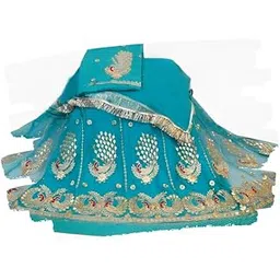 bhojal creation Women's Heavy Embroidery Work Semi Stitched Shimmer Silk Rajputi Poshak For Women Rajasthani Lehenga Choli-picture-13