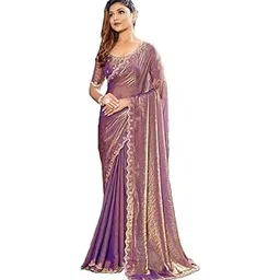 bhojal creation Women's Latest Soft Fandy Silk Saree with Stunning Siroski Work – Perfect for Wedding, Parties & Bollywood Style-picture-30